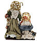Nativity group with golden halos and fabric, 50 cm s5