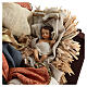 Nativity Holy Family set with Golden Halos and Fabric, 50 cm s2