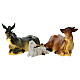 Presepe completo 10 pz stoffa blu e oro 35 cm s9