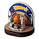 Nativity Scene with coloured comet, 1.2x1.2x0.8 in, wooden base s2