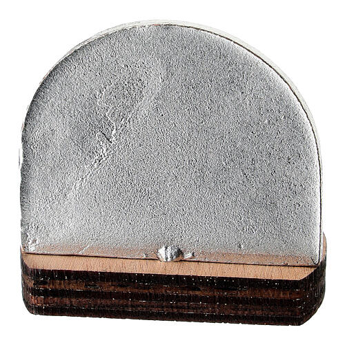 Presepe natività stella cometa colorata 3x3x2 cm base legno 4
