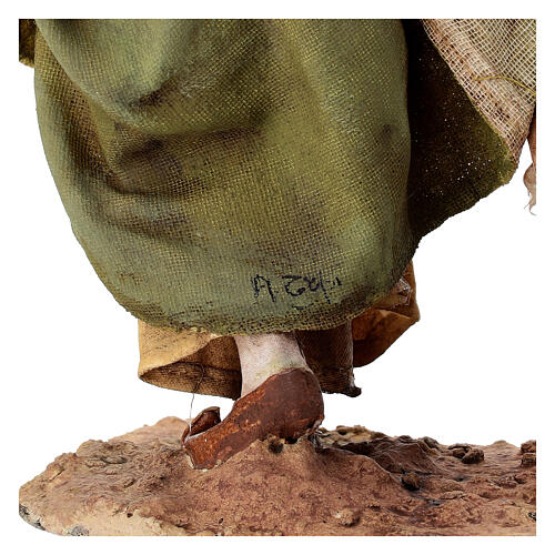 Brown woman with baby stroller figurine, 30 cm Angela Tripi 10