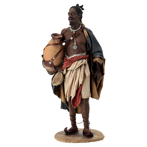Moor man with amphora for 30 cm Nativity Scene by Angela Tripi 1