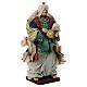 Complete Nativity scene set with colored fabric and wooden base, 30 cm s9