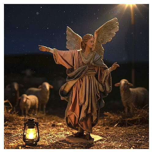 Standing Angel, Herald of the Nativity, for 30 cm Nativity Scene by Angela Tripi 2