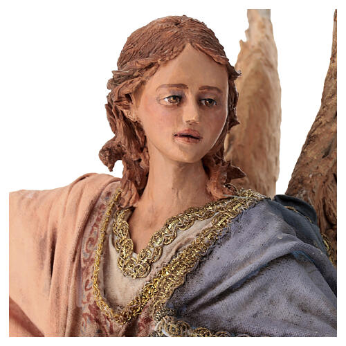 Anjo do presépio Angela Tripi 30 cm anunciando as Boas-Novas 7