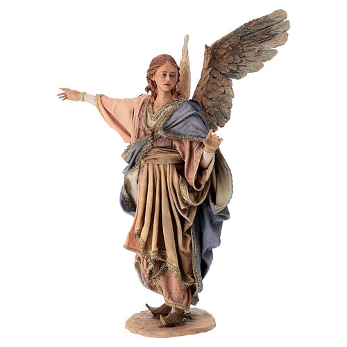Anjo do presépio Angela Tripi 30 cm anunciando as Boas-Novas 11