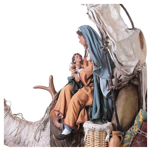 Flight into Egypt Statue, Angela Tripi 30 cm Nativity 5