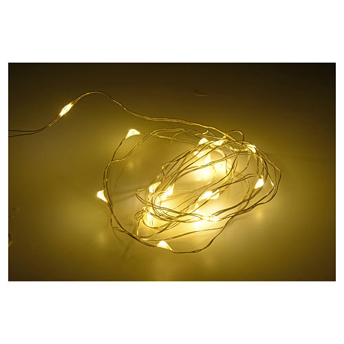 Christmas lights 20 LED lights,warm white, bare wire, indoor use 2