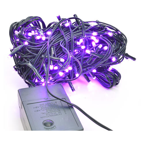 Guirlande lumineuse Noël 120 mini led lilas extérieur 1