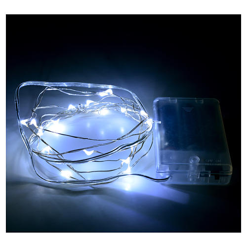 Christmas lights 20 LED lights, cold white for indoor use 2