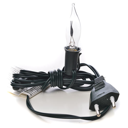 Oświetlenie płomień biały zasilanie prądem 1.5m kabel 3
