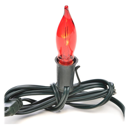 Current red light E14, flame effect, with 1,5m long cable 1