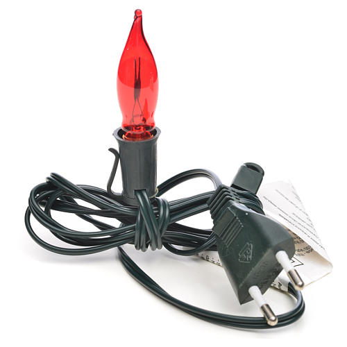 Current red light E14, flame effect, with 1,5m long cable 3