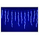Luz de Natal cortina pingo de gelo 576 Leds azul exterior s5