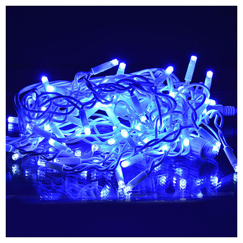 Cortina de luces de Navidad 60 LED azules para exterior 2