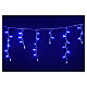 Cortina de luces de Navidad 60 LED azules para exterior s4
