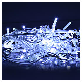 Luces de Navidad: Cortina de luces de Navidad 60 LED blanco hielo para exterior Luces de Navidad: Cortina de luces de Navidad 60 LED blanco hielo para exterior