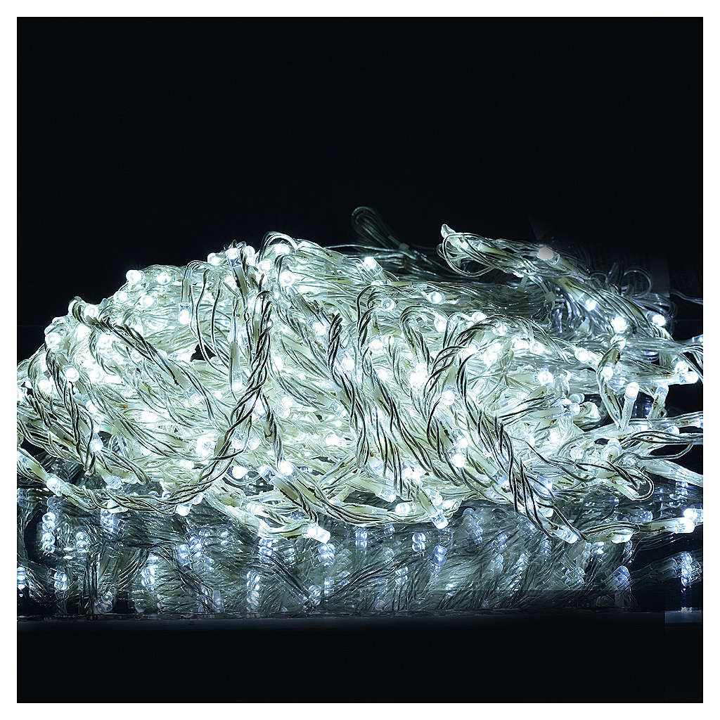 Christmas lights, LED icicles curtain, 576 LED, ice white, for o