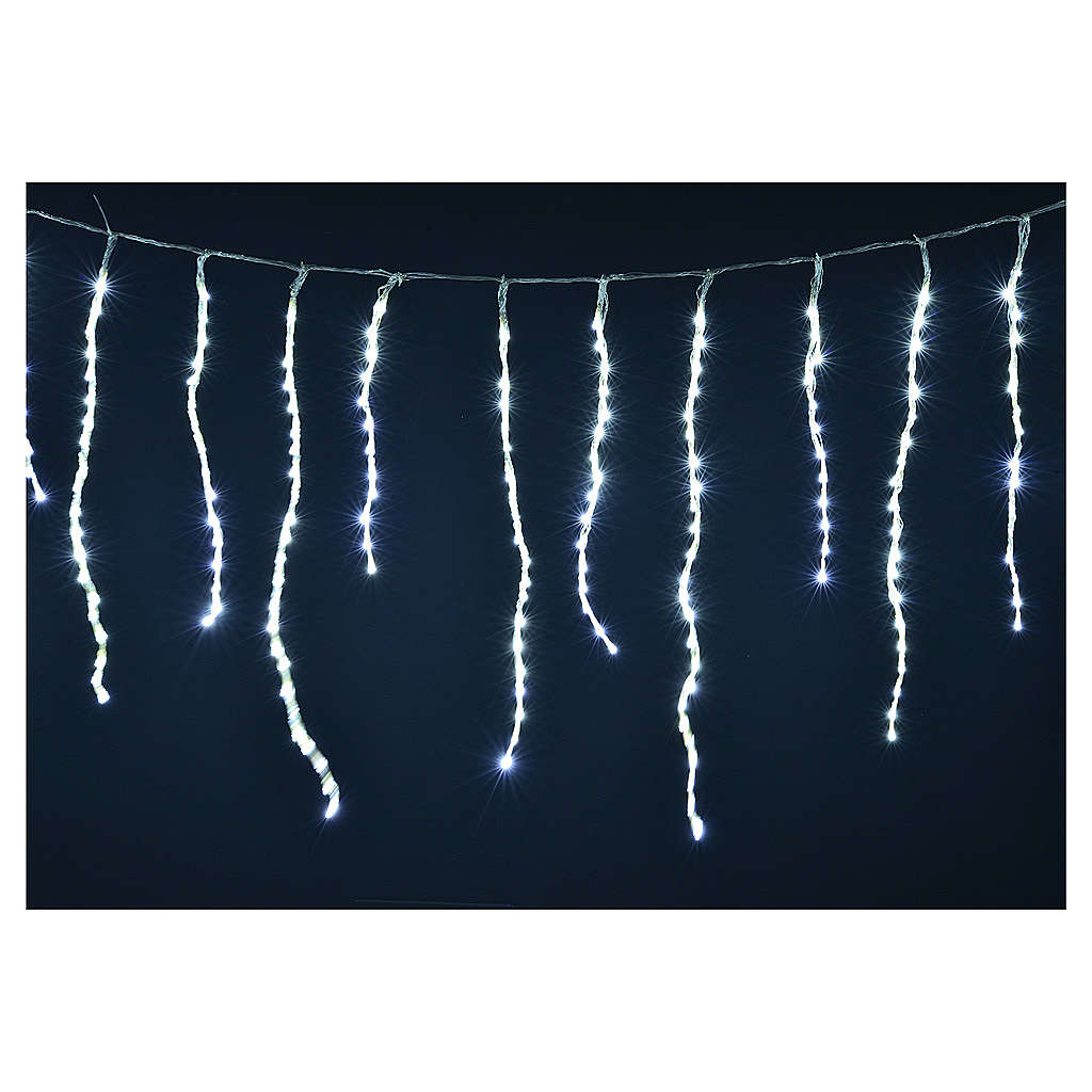Christmas lights, LED icicles curtain, 576 LED, ice white, for o online sales on