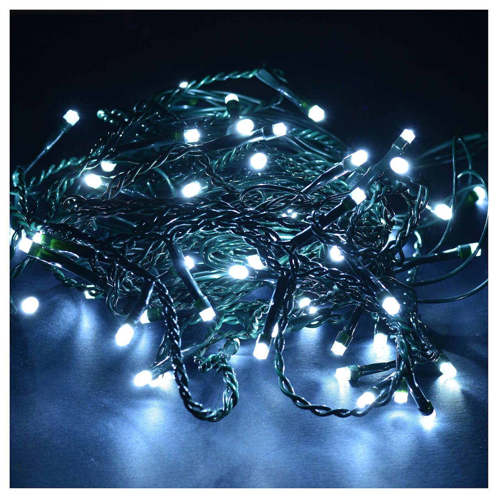 cortina de luces de navidad 60 led blanco hielo tipo ice programables para exterior