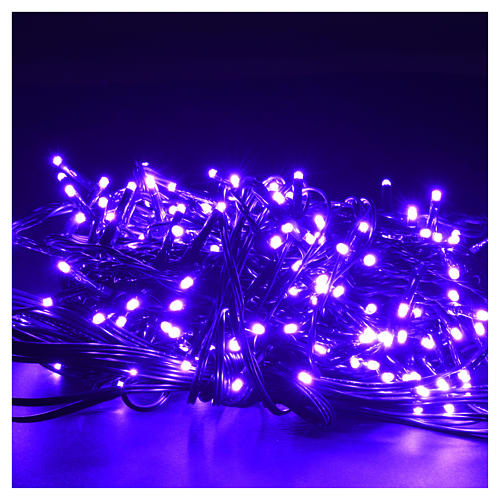 Guirlande Noël 240 mini leds lilas avec mémoire int/ext 2