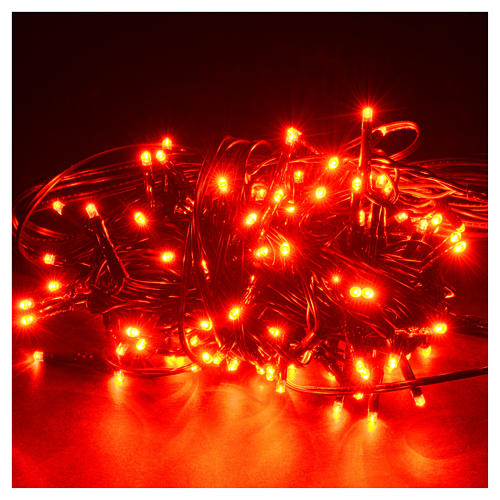Luces de navidad 120 Mini LED rojas programables con memoria para interior-exterior (doble uso) 2