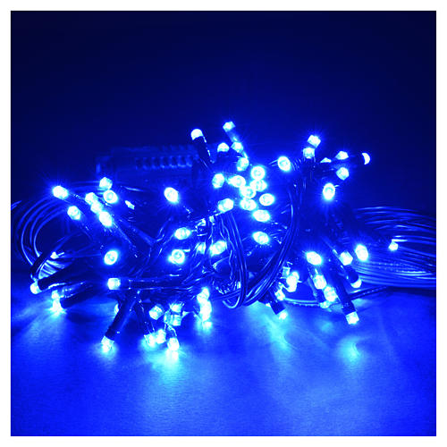 Fairy lights 96 mini LED, blue, for outdoor/indoor use, programm 2