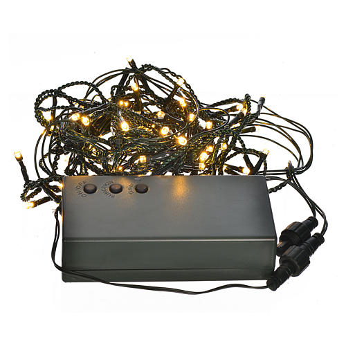Christmas lights, LED curtain, 60 LED, warm white, programmable, 3