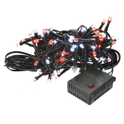 Christmas lights 96 LED, red and white, for outdoor/indoor use, programmable 1