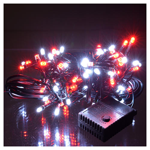 Christmas lights 96 LED, red and white, for outdoor/indoor use, programmable 2