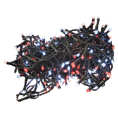 Fairy lights 300 LED, red and white, for outdoor/indoor use, programmable 1