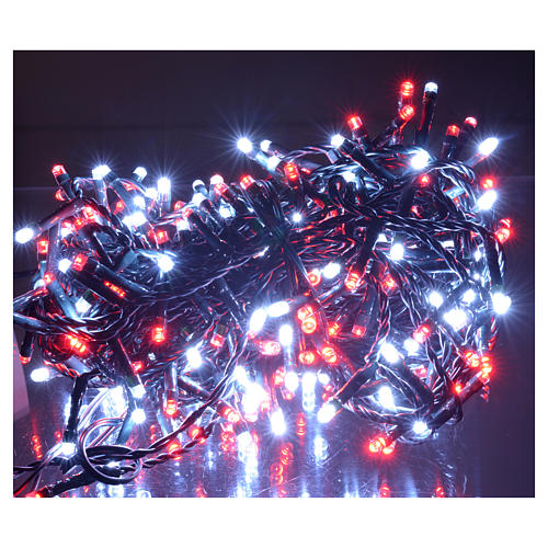 Luces de Navidad 300 LED blanco hielo y rojas programables para interior-exterior 2