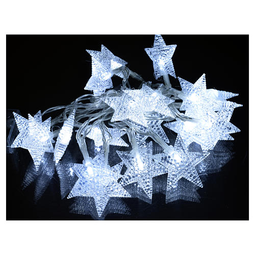 Christmas lights 20 star lights, ice white for indoor use 2