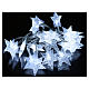 Luce natalizia 20 stelle led bianco ghiaccio interni s2