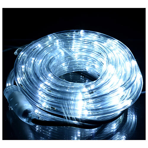 Christmas lights, tube of 6m, ice white, for indoor and outdoor use, programmable 1