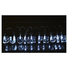 Guirlandes lumineuses de Noël: Éclairage de Noël BUONE FESTE leds blanc glace intérieur Guirlandes lumineuses de Noël: Éclairage de Noël BUONE FESTE leds blanc glace intérieur