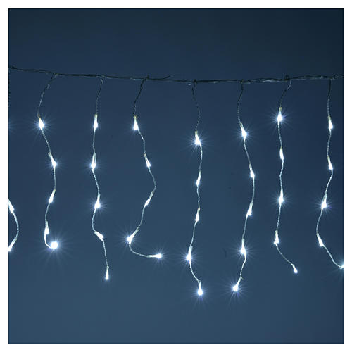 Christmas LED curtain, 110 LED, ice white, for outdoor use, programmable 2