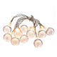 Christmas lights, 10 baubles warm white s1