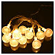 Christmas lights, 10 baubles warm white s2