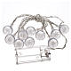 Christmas lights, 10 baubles warm white s3