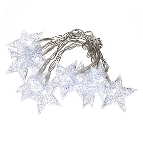 Luci di Natale: Illuminazione di Natale set 10 stelle led bianco ghiaccio