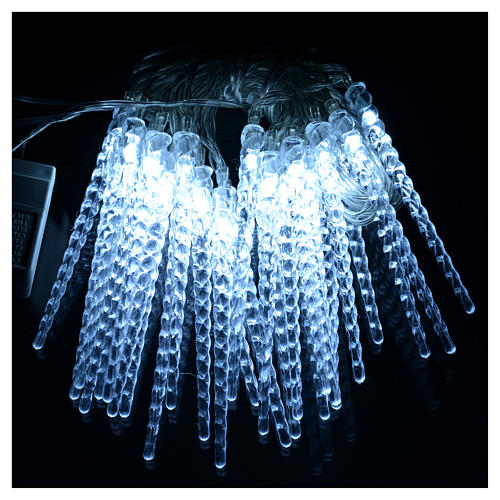 Christmas lights, 24 LED icicles, programmable indoor/outdoor use 2