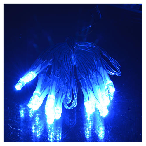 Fairy lights 20 LED blue lights, battery powered for indoor use 2