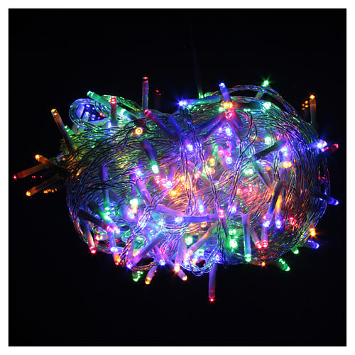 Luce Natale catena 160 LED multicolor ESTERNO batteria program. 2