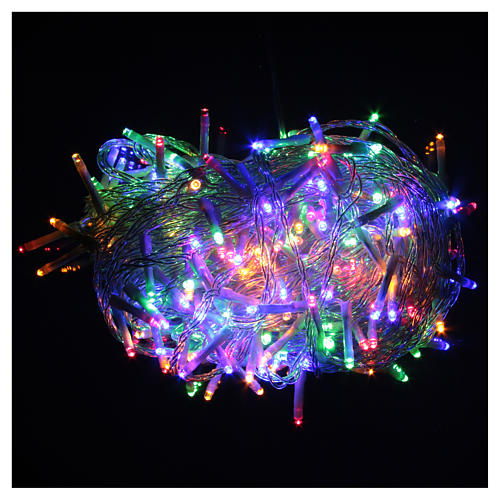 Cadena de luces de Navidad 240 LED multicolor programables con batería para exterior 2
