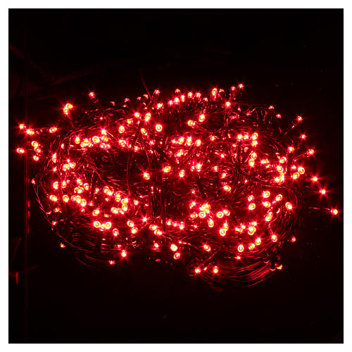 Éclairage Noël chaîne 600 LEDS rouges EXTÉRIEUR programmable 2