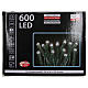 Cadena de luces de Navidad 600 LED blanco hielo programables para exterior s4