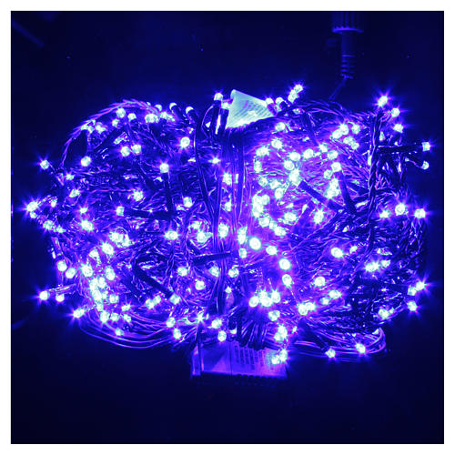 Éclairage Noël chaîne 600 LEDS bleu EXTÉRIEUR programmable 2