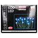 Luce Natale catena 600 LED blu ESTERNO programmabili s4